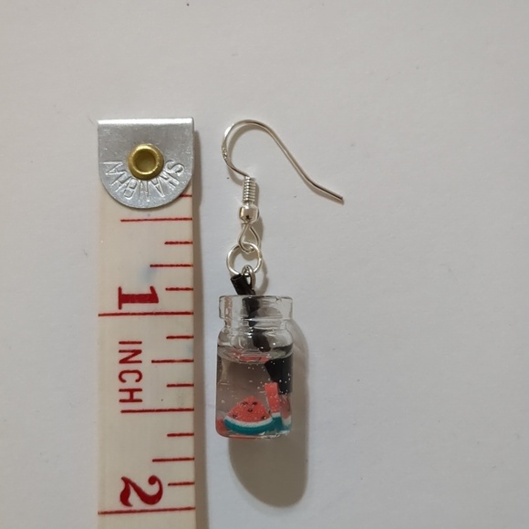 Watermelon Fruit Tea Drop Earrings set - Picture 5 of 5